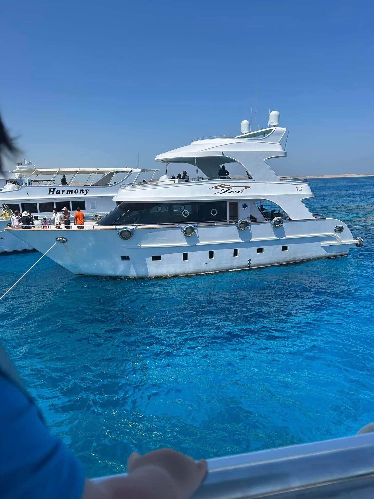 Snorkeler swimming over coral reef